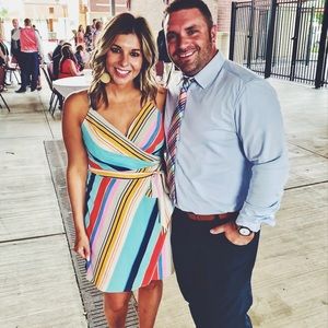 Colorful Striped Cocktail Dress